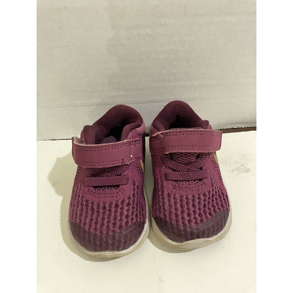 Nike 943308 unisex kids toddler size 2C iRevolution 4 T Burgundy gold Shoes - Picture 2 of 7